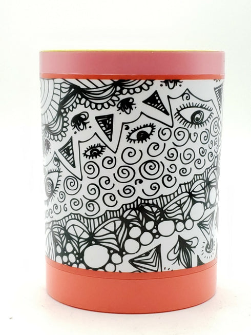 SONIA KASHUK "Sadye's Work of Art" Brush Cup Accessory Tool PINK/WHITE/BLACK NEW